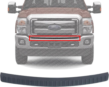 Front Bumper Pad Plastic Direct Replacement Compatible With 2011-2016 Ford F-Series Super Duty FO1019100 BC3Z17C829BA
