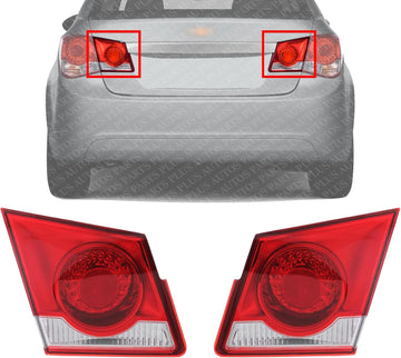 Set Of 2 Tail Light Inner Assembly Left Driver & Right Passenger Side Direct Replacement Compatible With 2011-2015 Chevrolet Cruze / 2016 Limited GM2803102 GM2802102 95389372