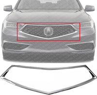 Front Grille Surround Molding Chrome Plastic Direct Replacement Compatible With 2018-2020 Acura TLX AC1202110 71122TZ3A11 693031450304
