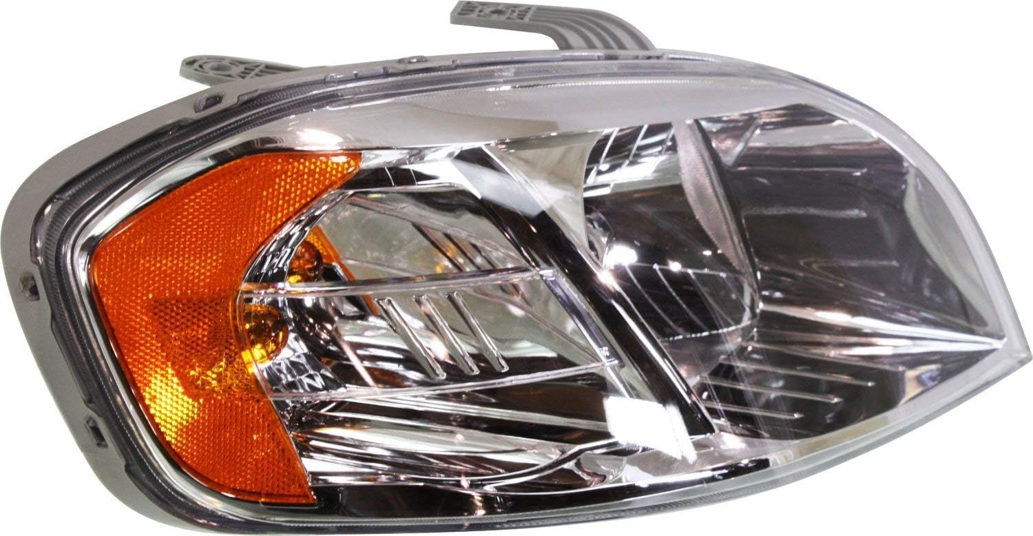 Set Of 2 Head Light Assembly Halogen Right Passenger & Left Driver Side Direct Replacement Compatible With 2007-2011 Chevrolet Aveo 96650525 96650526