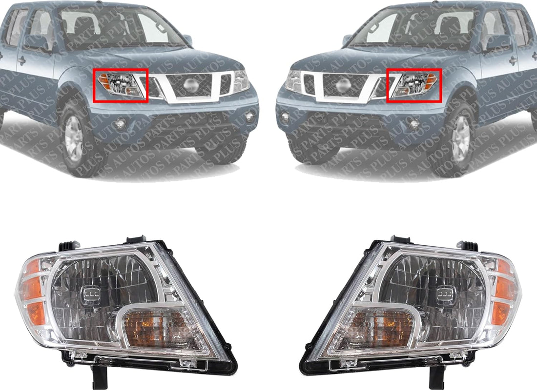 Set OF 2 Front Head Light Assembly Left Driver & Right Passenger Side Direct Replacement Compatible With 2009-2021 Nissan Frontier NI2502188 NI2503188 26060ZL40B 26010ZL40B