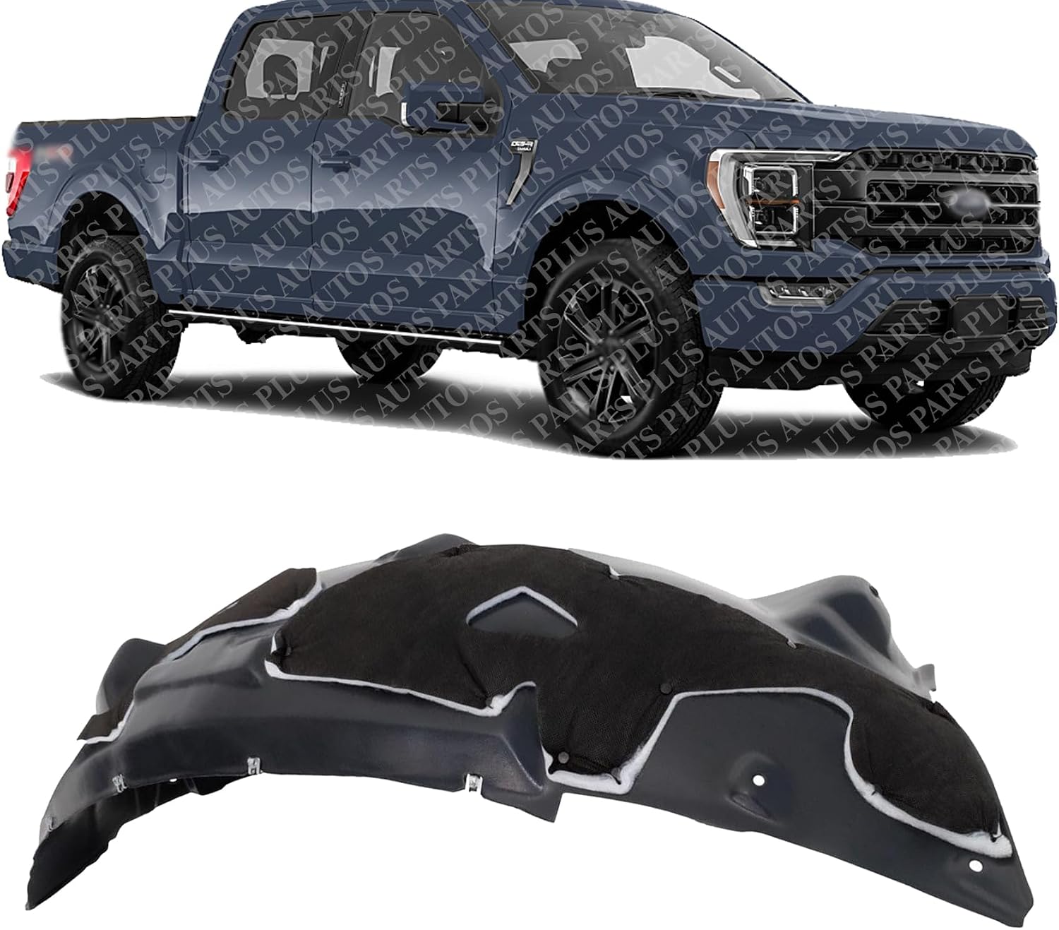 Front Fender Liner Right Passenger Side Direct Replacement Compatible With 2021-2023 Ford F-150 FO1249214 ML3Z16102D