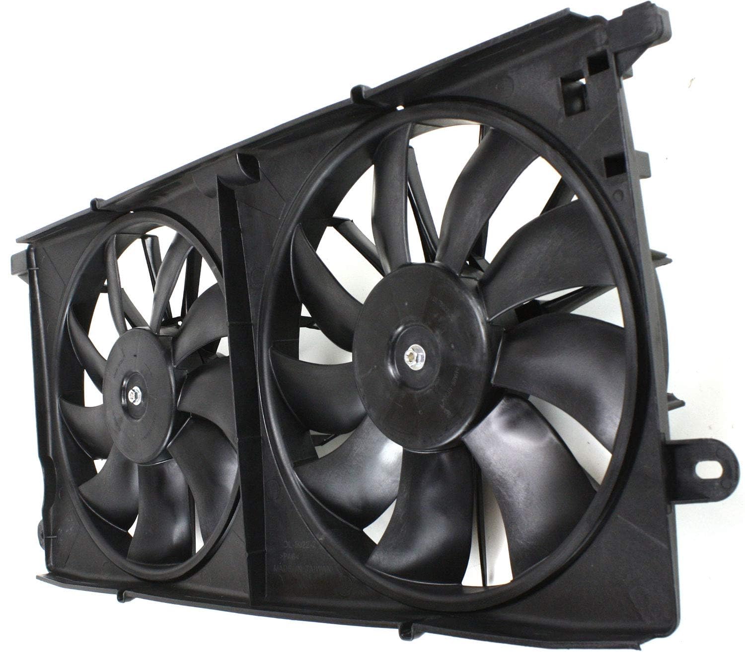 Front Radiator Cooling Dual Fan Shroud Assembly Plastic Direct Replacement Compatible with 2000-2005 Buick Lesabre/Pontiac Bonneville GM3115119 12487606