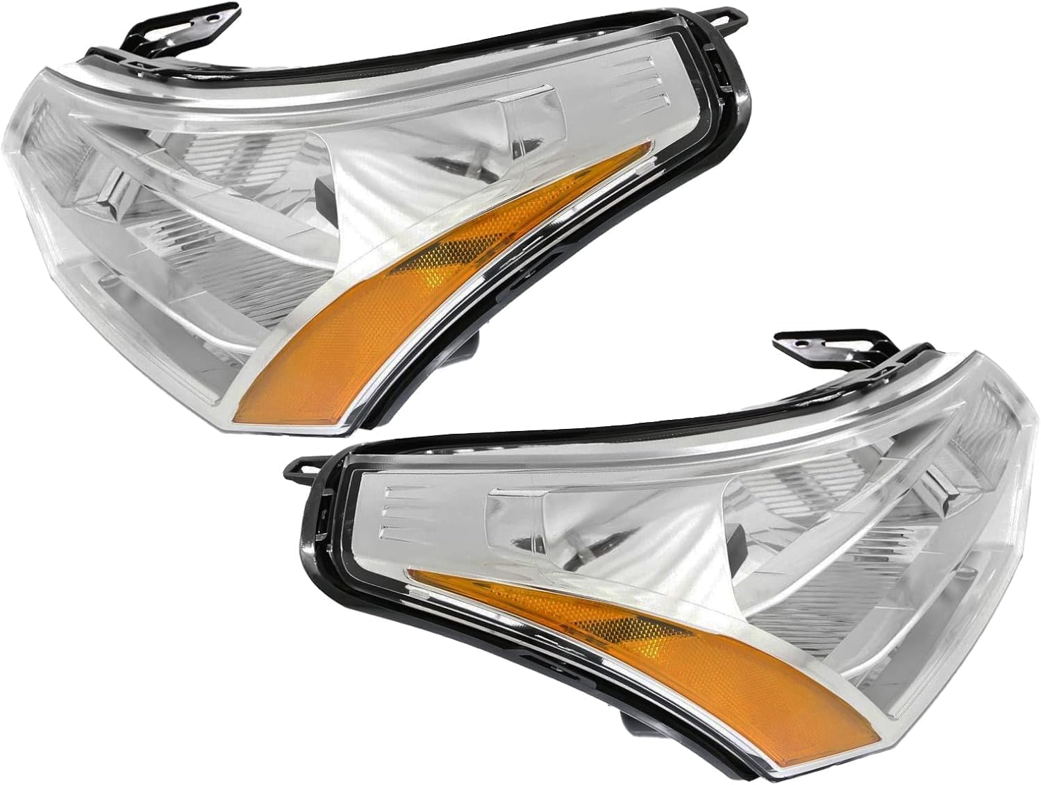 Set Of 2 Front Headlight Assembly Right Passenger & Left Driver Side Direct Replacement Compatible With 2008-2011 Ford Focus FO2502244 FO2503244 8S4Z13008F 8S4Z13008E