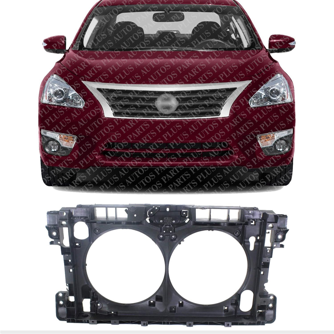 Front Radiator Support Plastic With Steel Direct Replacement Compatible With 2013-2015 Nissan Altima NI1225206 625003TA0A