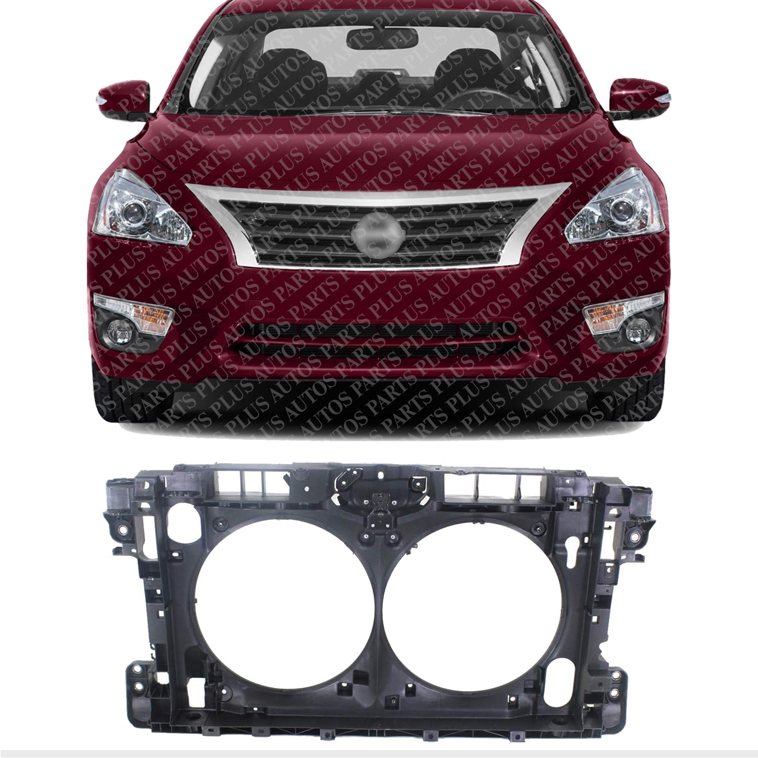 Front Radiator Support Plastic With Steel Direct Replacement Compatible With 2013-2015 Nissan Altima NI1225206 625003TA0A