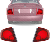 Set Of 2 Tail Light Assembly Plastic Left Driver & Right Passenger Side Direct Replacement Compatible With 2004-2006 Nissan Sentra NI2801165 NI2800165 265506Z825 265556Z825