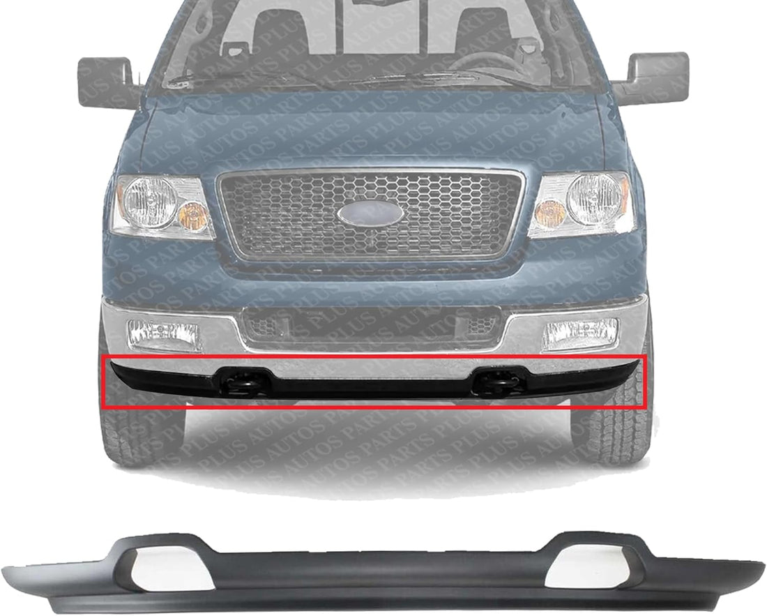AUTOS PARTS PLUS Front Bumper Lower Valance Spoiler Textured Plastic with Tow Hook Holes Direct Replacement Compatible with 2007-2008 Ford F-150 FO1093108 6L3Z17626BAA