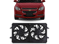 Front Radiator Fan Assembly Plastic Direct Replacement Compatible with 2006-2012 Chevrolet Malibu GM3115208 22719384