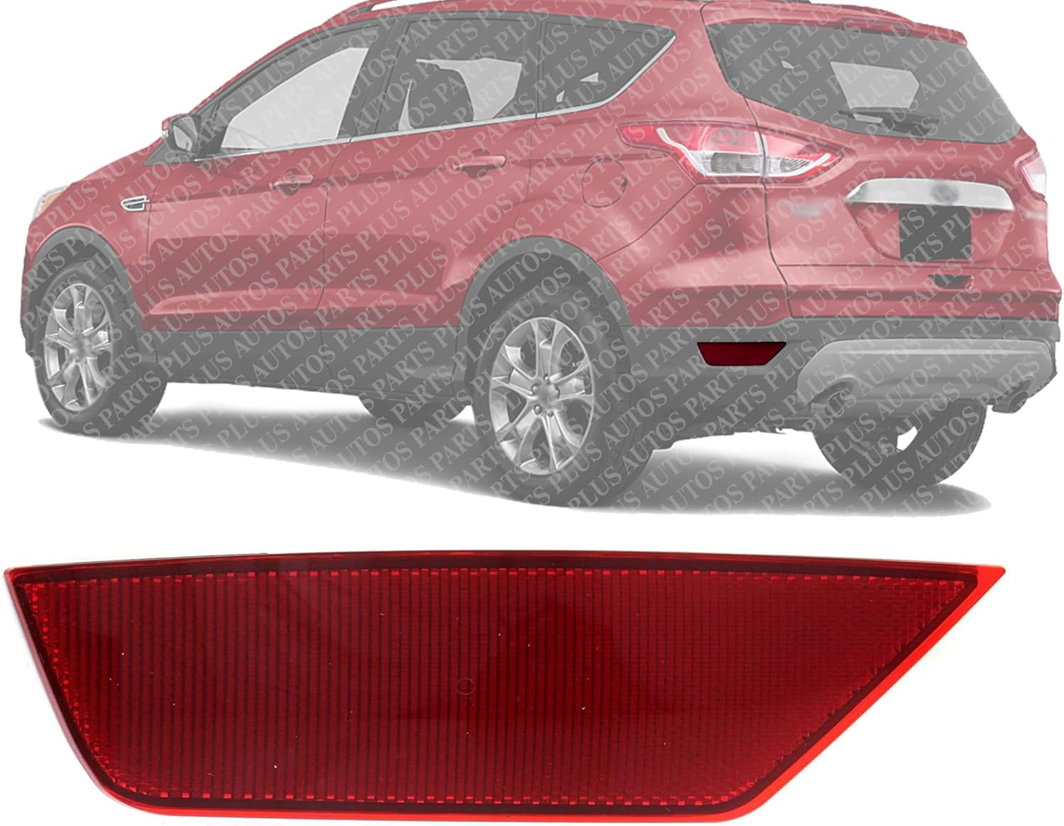 Rear Bumper Reflector Left Driver Side Direct Replacement Compatible With 2013-2019 Ford Escape FO1184102 CJ5Z15A449B