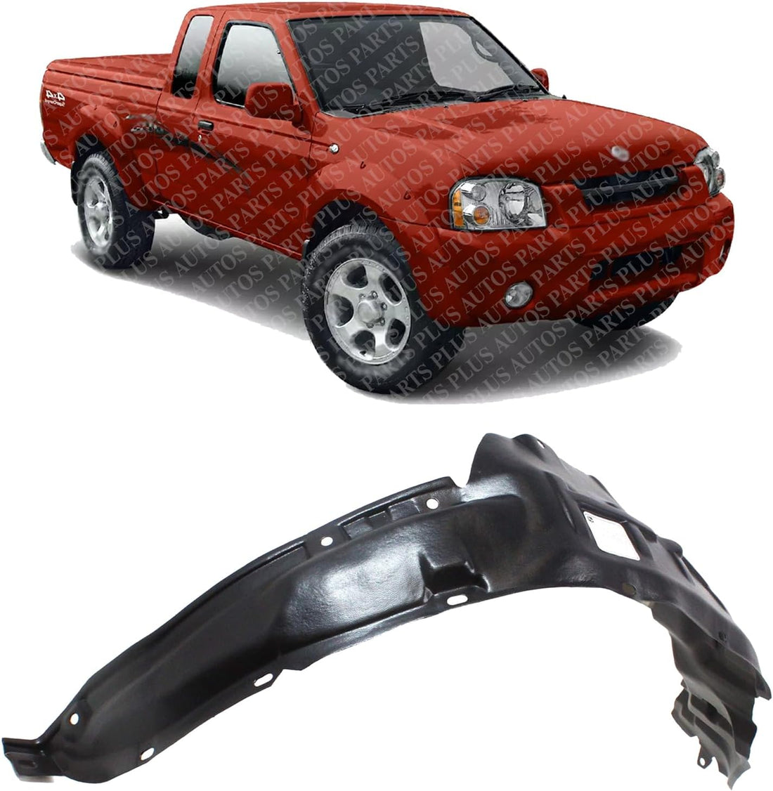 Front Fender Liner Right Passenger Side Direct Replacement Compatible With 1984-2004 Nissan Frontier NI1249104 638429Z400