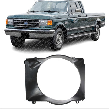 Front Radiator Fan Shroud With V8 / Gas Engine Direct Replacement Compatible With 1887-1993 Ford F-Series FO3110112 E5TZ8146H