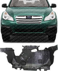 Front Engine Splash Shield Under Cover Assembly with Turbo Direct Replacement Compatible with 2009-2013 Subaru Forester SU1228107 56410SC001