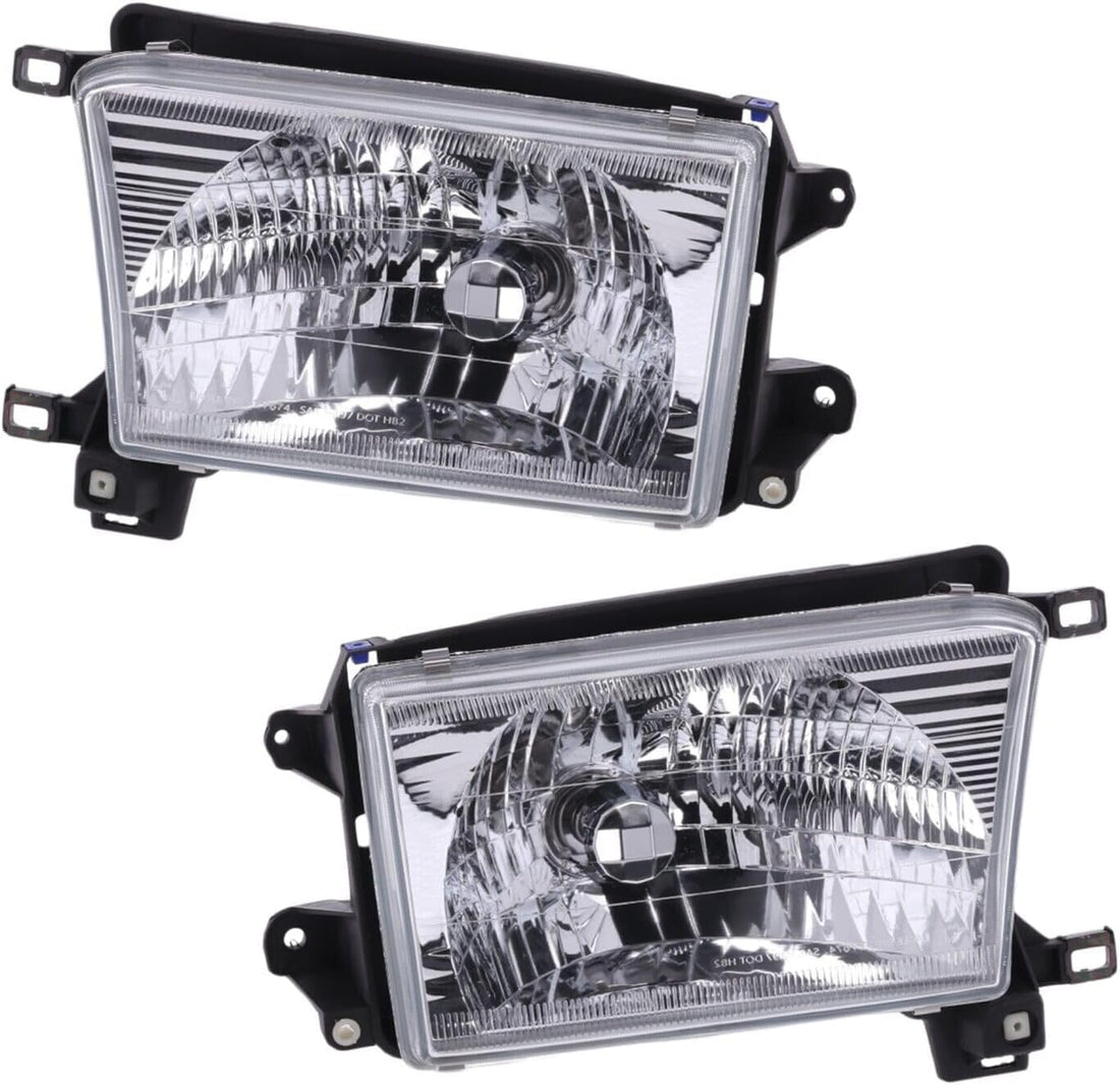 Set Of 2 Front Headlight Assembly Halogen Right Passenger & Left Driver Side Direct Replacement Compatible With 1999-2002 Toyota 4Runner TO2502128 TO2503128 8115035300 8111035320