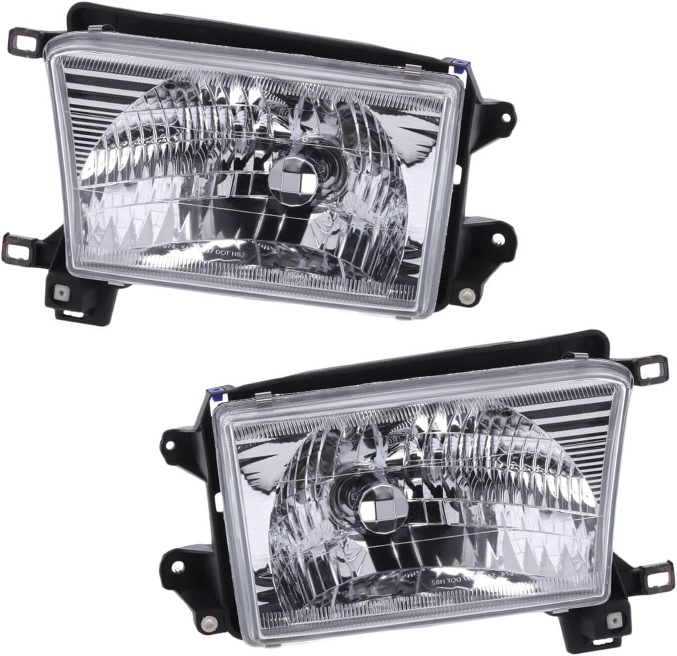 Set Of 2 Front Headlight Assembly Halogen Right Passenger & Left Driver Side Direct Replacement Compatible With 1999-2002 Toyota 4Runner TO2502128 TO2503128 8115035300 8111035320