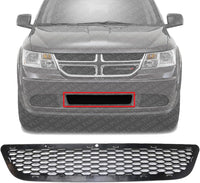 Front Bumper Center Grille Primed Direct Replacement Compatible With 2011-2020 Dodge Journey CH1036139 55000808AC