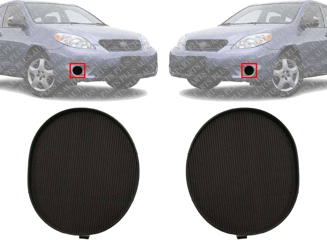 AUTOS PARTS PLUS Set Of 2 Front Fog Light Cover Primed Left Driver & Right Passenger Side Direct Replacement Compatible With 2005-2008 Toyota Matrix TO1039121 TO1038121 5212702180 5212802210