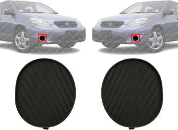 AUTOS PARTS PLUS Set Of 2 Front Fog Light Cover Primed Left Driver & Right Passenger Side Direct Replacement Compatible With 2005-2008 Toyota Matrix TO1039121 TO1038121 5212702180 5212802210