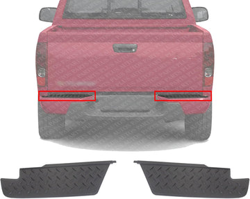 Set of 2 Rear Bumper Step Pad Left Driver & Right Passenger Side Direct Replacement Compatible With 2004-2012 Chevrolet Colorado/GMC Canyon GM1197102 GM1196102 10372928 10372927