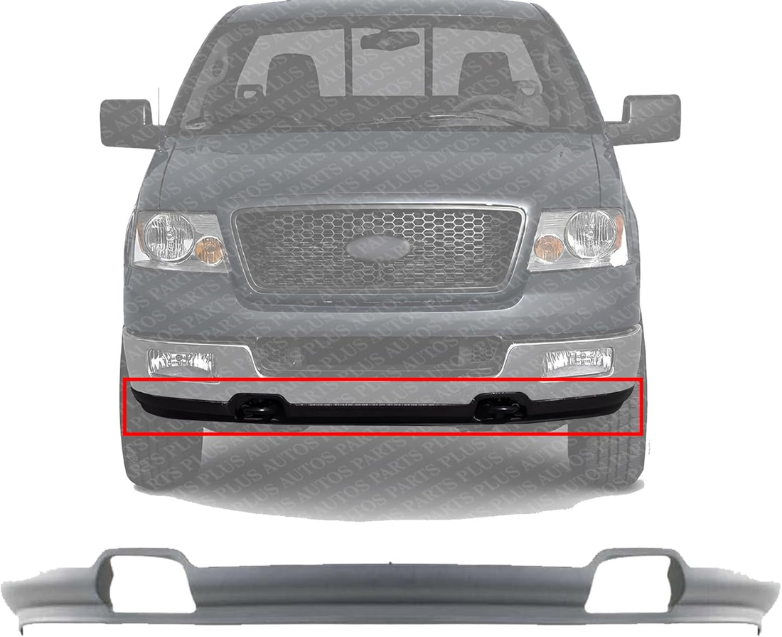 Front Bumper Lower Valance Spoiler Primed Plastic With Fog Light Holes Direct Replacement Compatible With 2004-2005 Ford F-150 FO1095206 4L3Z17626BAB