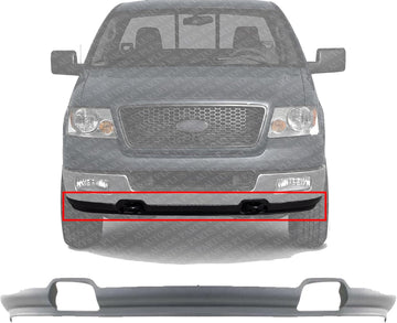 Front Bumper Lower Valance Spoiler Primed Plastic With Fog Light Holes Direct Replacement Compatible With 2004-2005 Ford F-150 FO1095206 4L3Z17626BAB