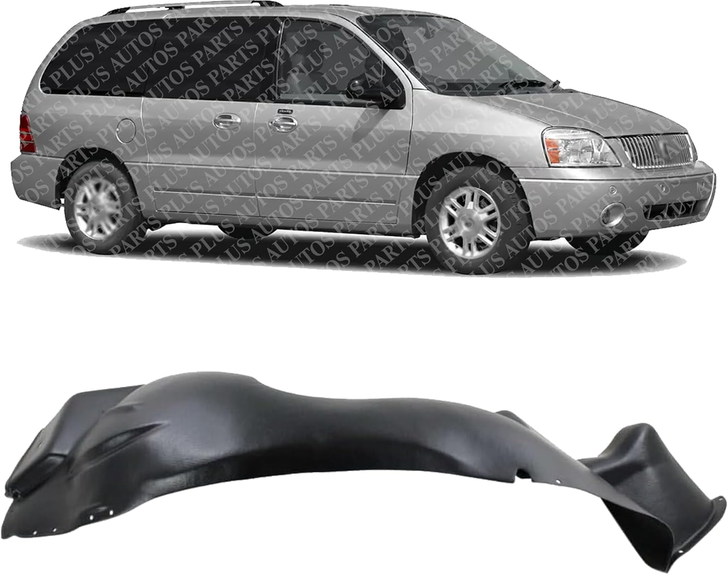 Front Fender Liner Right Passenger Side Direct Replacement Compatible with 2004-2007 Mercury Monterey/Ford Freestar FO1249121 3F2Z16102BA