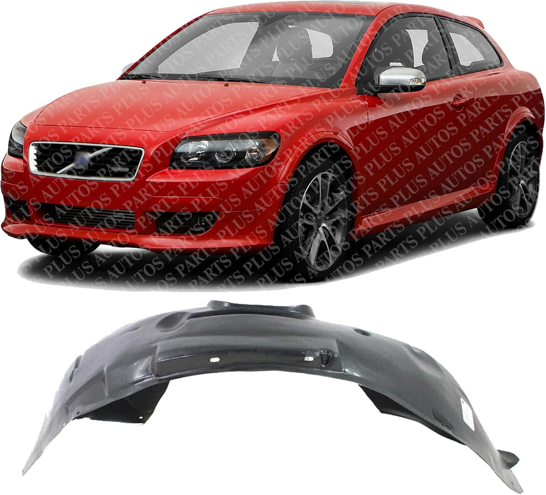 Front Fender Liner Left Driver Side Direct Replacement Compatible With 2008-2009 Volvo C30 VO1248112 312136708