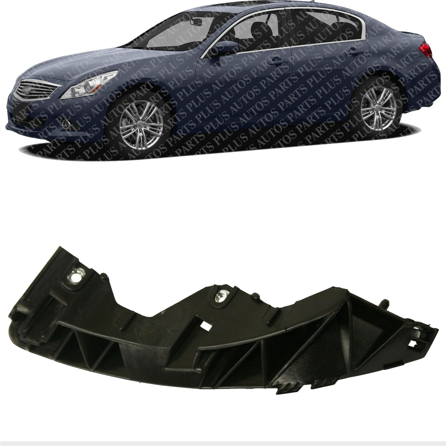 Front Bumper Stiffener Bracket Left Driver Side Direct Replacement Compatible With 2009-2013 Infiniti G37 / 2007-2008 G35 IN1026100 62059JK000