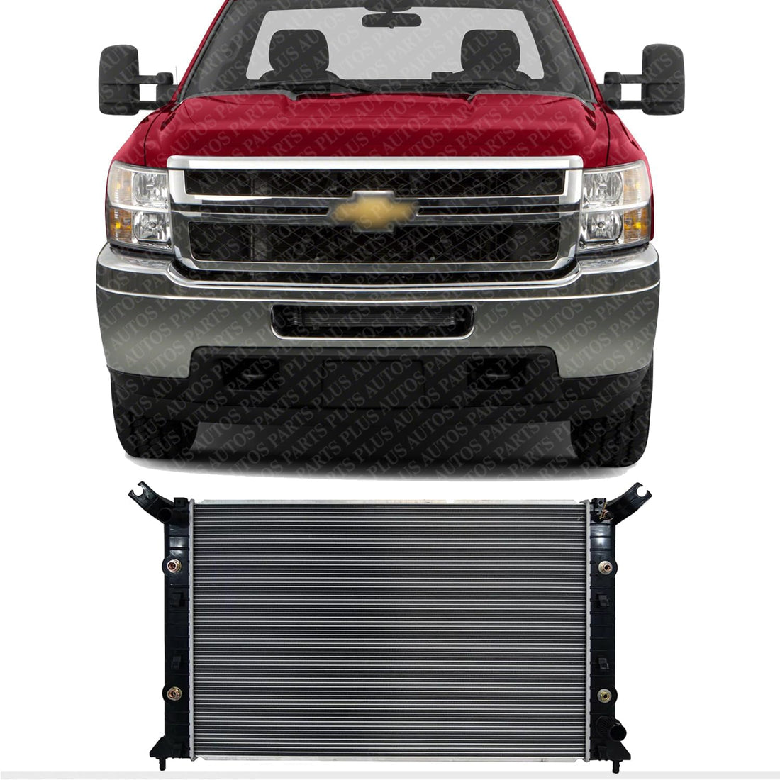 Front Radiator Aluminum Core Direct Replacement Compatible With 2011-2019 Chevrolet Silverado/GMC Sierra 2500HD 3500HD GM3010566 84179524
