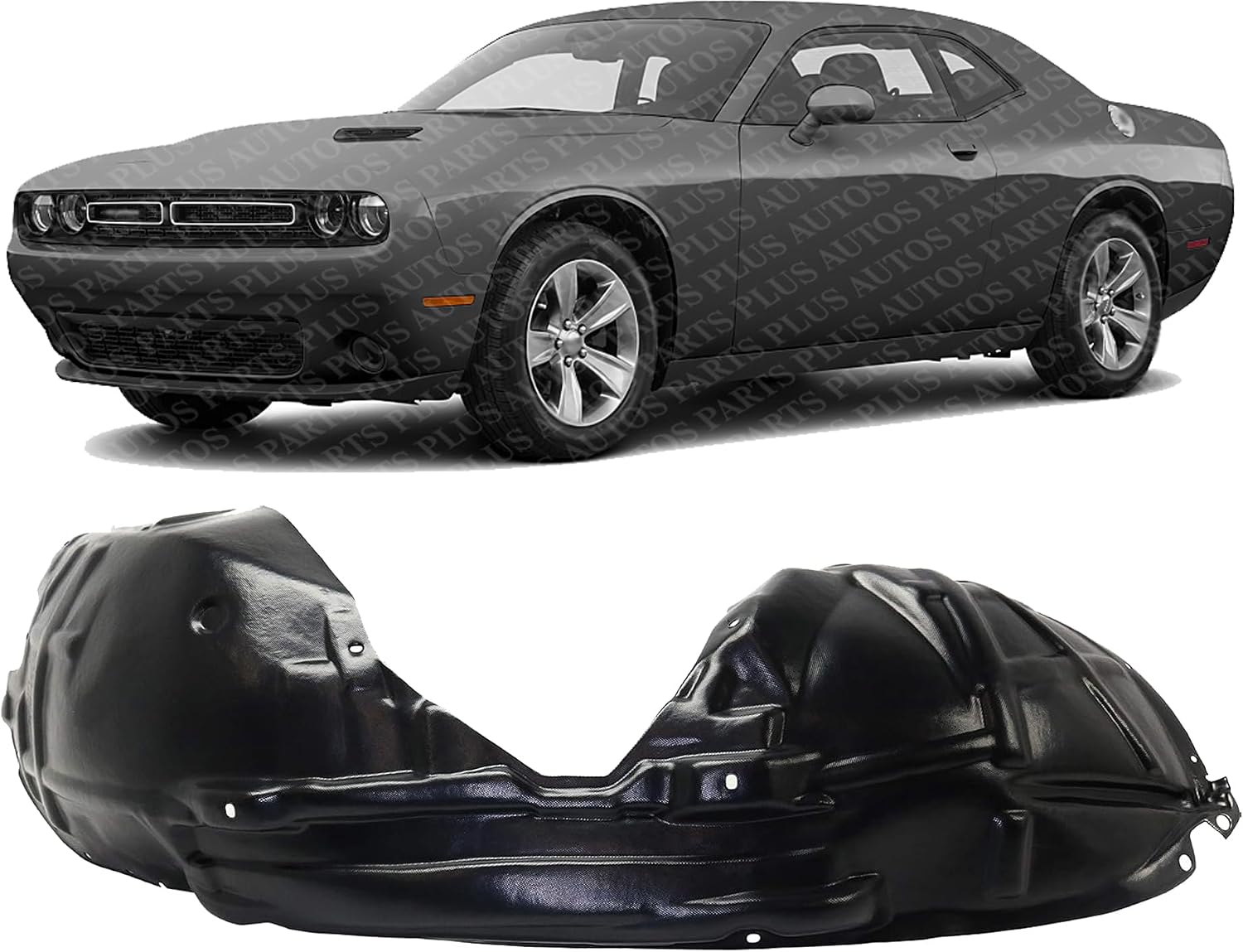 Front Fender Liner Left Driver Side Direct Replacement Compatible With 2015-2023 Dodge Challenger CH1248172 68175061AH