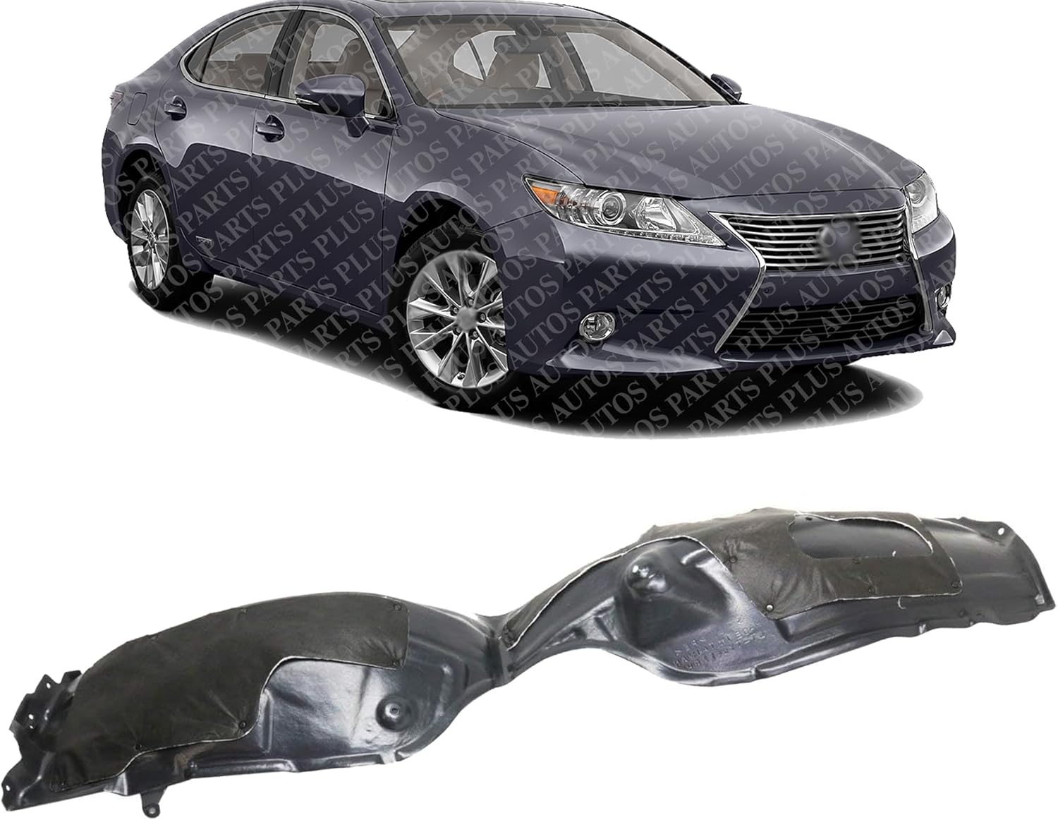 Front Fender Liner Right Passenger Side Direct Replacement Compatible With 2013-2018 Lexus ES300h / ES350 LX1249119 5387506270