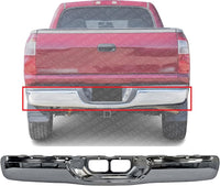 Rear Step Bumper Face Bar Chrome Steel Direct Replacement Compatible With 2000-2006 Toyota Tundra TO1102229 521510C021