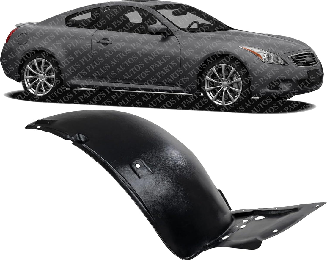 Front Fender Liner Right Passenger Side Direct Replacement Compatible With 2008-2013 Infiniti G37 / 2014-2015 Q60 IN1249112 63844JL03A