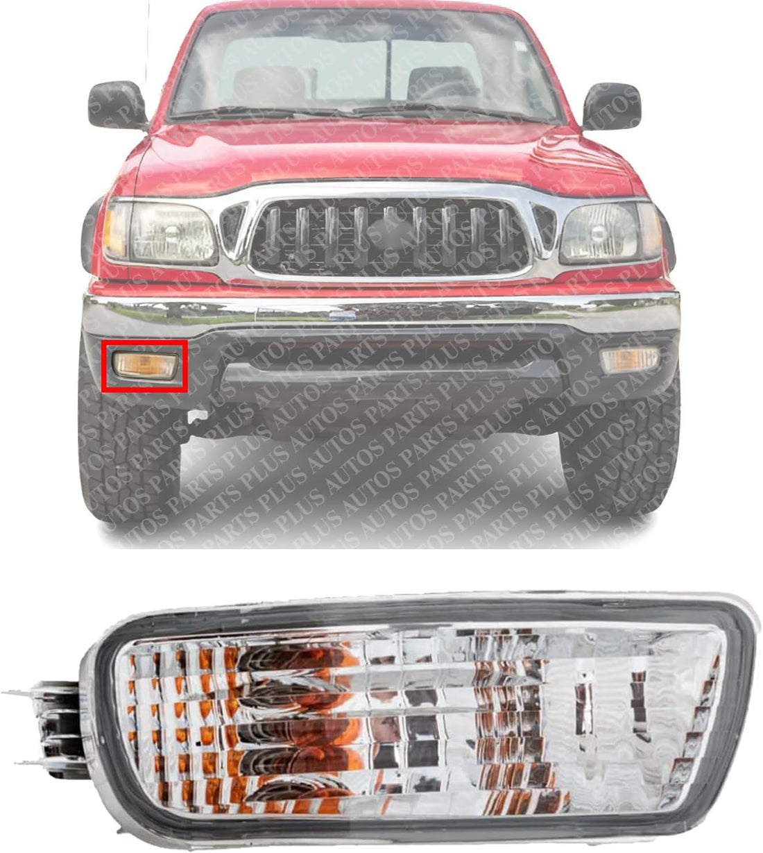 Front Signal Light Assembly Right Passenger Side Direct Replacement Compatible With 2001-2004 Toyota Tacoma TO2531140 8151004080