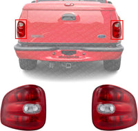 Set Of 2 Tail Light Lens And Housing Flareside Right Passenger & Left Driver Side Direct Replacement Compatible With 1997-2000 Ford F-Series FO2801135 FO2800135 F85Z13404BA