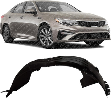 Front Fender Liner Right Passenger Side Direct Replacement Compatible With 2019-2020 Kia Optima KI1249158 86812D5500