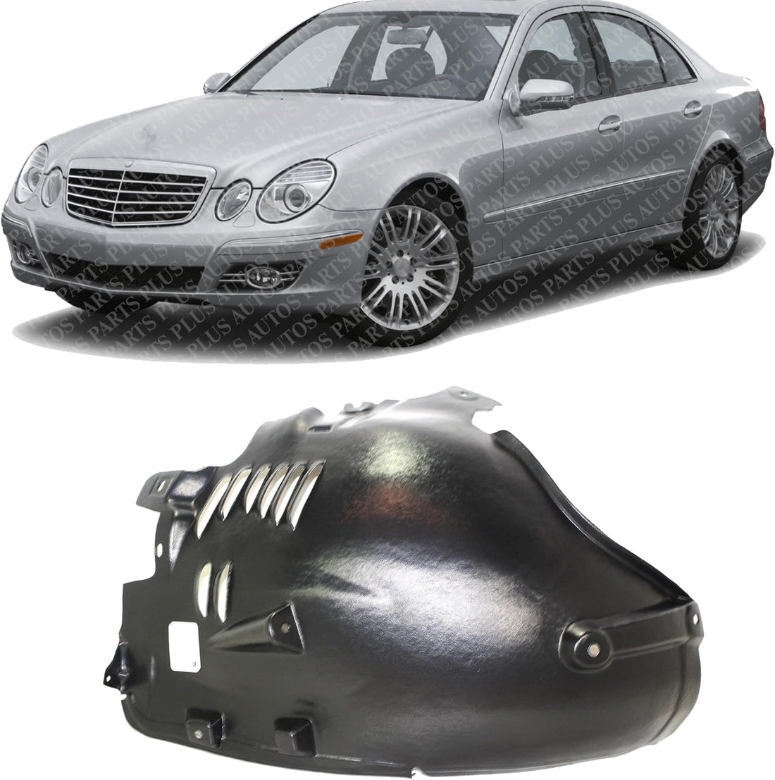 Front Section Fender Liner Left Driver Side Direct Replacement Compatible With 2006-2009 Mercedes Benz E350 MB1248151 2116982930