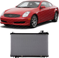 Front Radiator Aluminum Core Direct Replacement Compatible With 2004-2006 Infiniti G35 IN3010118 21460AM900