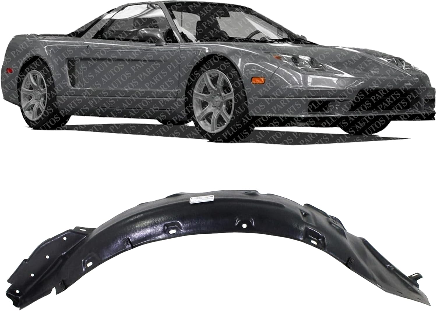 Front Fender Liner Right Passenger Side Direct Replacement Compatible With 2002-2005 Acura NSX AC1249114 74101SL0030