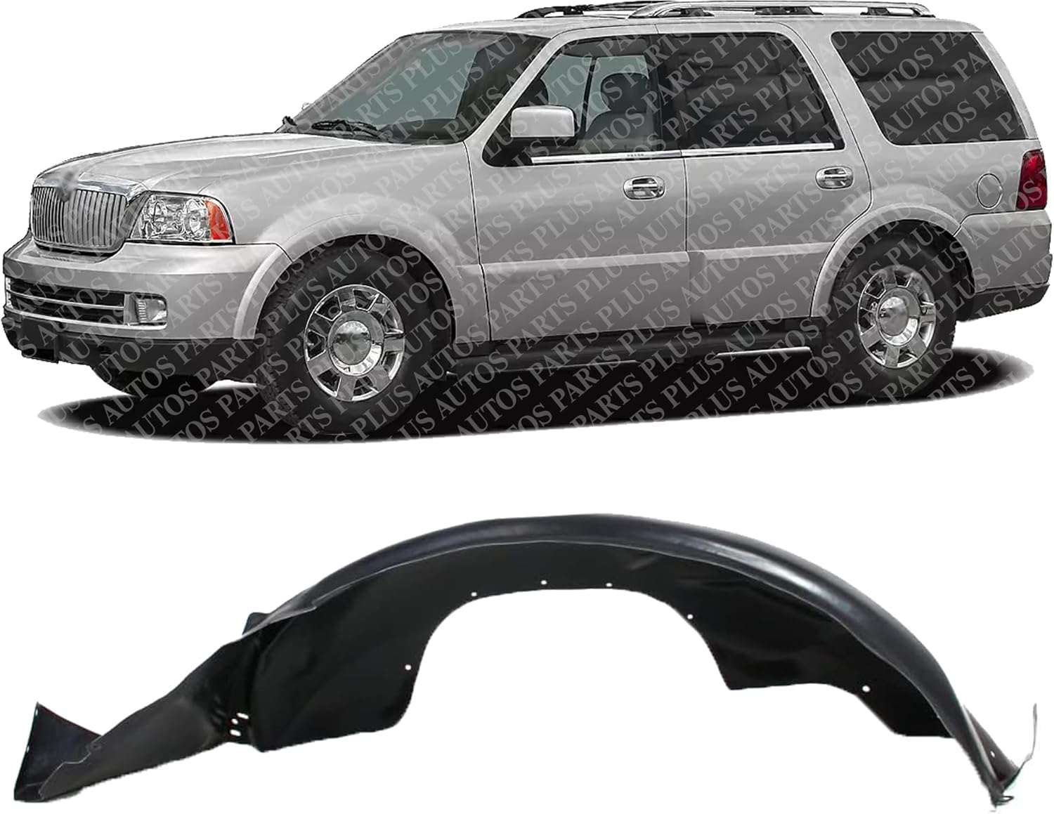 Front Fender Liner Left Driver Side Direct Replacement Compatible With 2003-2006 Lincoln Navigator FO1248124 2L7Z16103AA