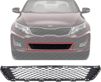 Front Bumper Grille Primed Plastic Direct Replacement Compatible With 2014-2015 Kia Optima KI1036122 865614C500