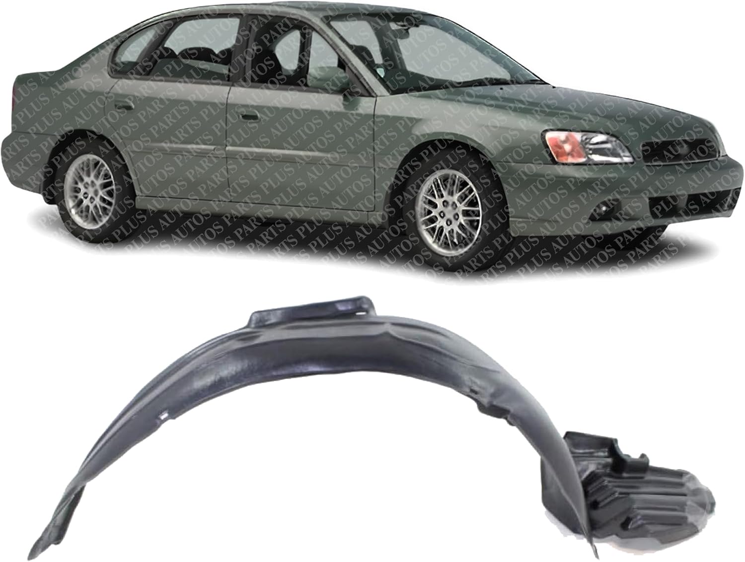 Front Fender Liner Right Passenger Side Direct Replacement Compatible With 2000-2004 Subaru Legacy SU1249104 59110AE04A
