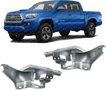 Set of 2 Front Hood Hinge Steel Right Passenger & Left Driver Side Direct Replacement Compatible with 2016-2021 Toyota Tacoma TO1236233 TO1236234 5341004020 5342004020