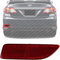 Rear Bumper Reflector Left Driver Side Direct Replacement Compatible With 2011-2013 Toyota Corolla ‎‎‎‎TO1184102 8192002030