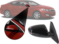 Front Power Mirror Manual Folding Non-Heated Primed Right Passenger Side Direct Replacement Compatible With 2011-2013 Kia Optima KI1321152 876202T110