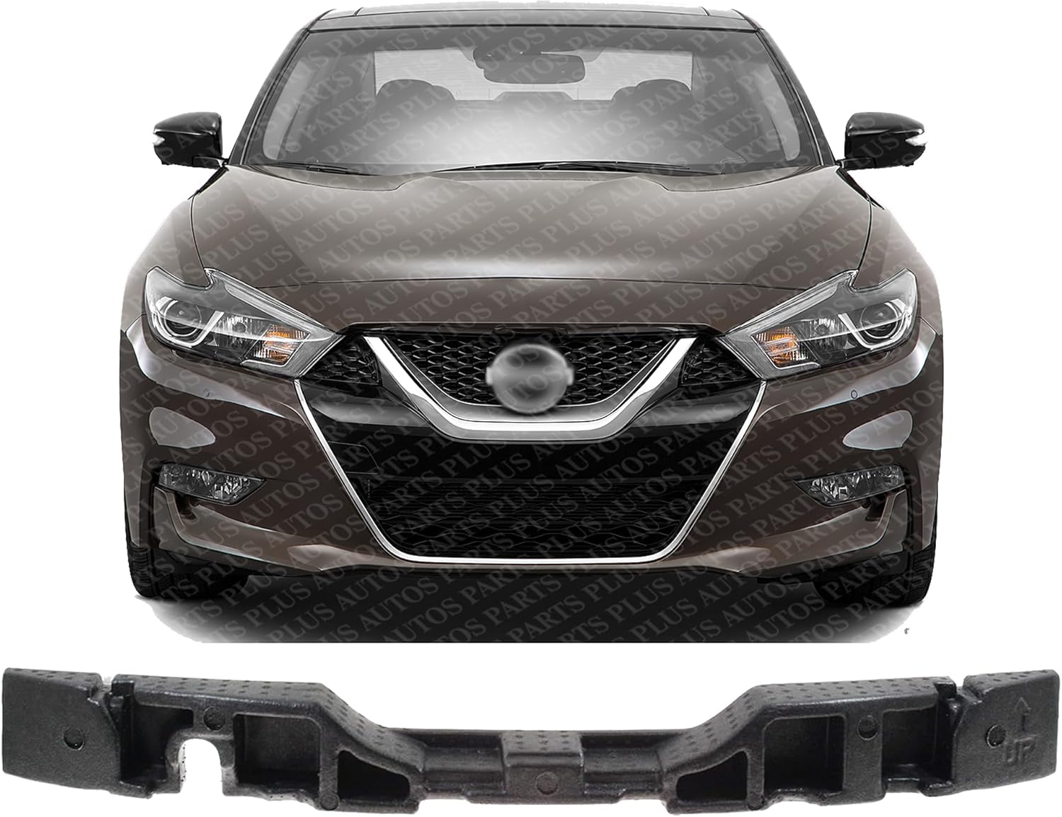 Front Bumper Absorber Impact Plastic Direct Replacement Compatible With 2016-2018 Nissan Maxima NI1070163 620904RA0A