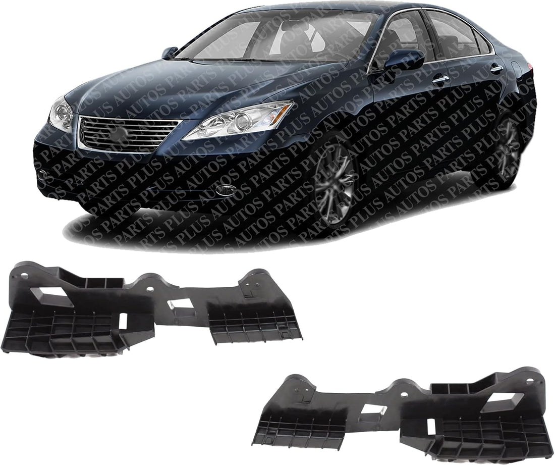 Set Of 2 Front Bumper Support Bracket Left Driver & Right Passenger Side Direct Replacement Compatible With 2007-2009 Lexus ES350 LX1027100 LX1026100 5211533090 5211633080