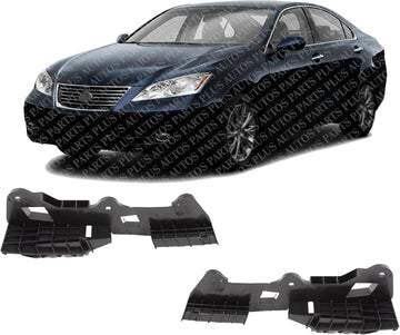 Set Of 2 Front Bumper Support Bracket Left Driver & Right Passenger Side Direct Replacement Compatible With 2007-2009 Lexus ES350 LX1027100 LX1026100 5211533090 5211633080
