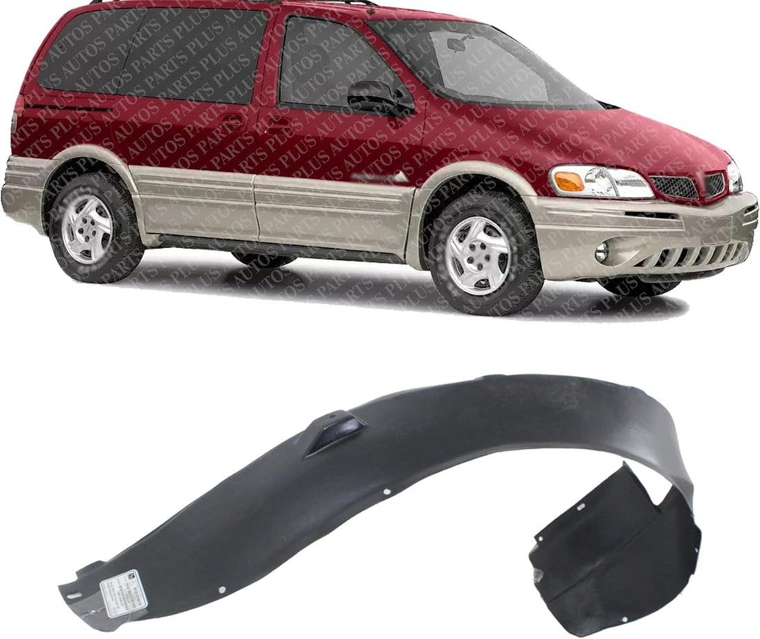 Front Fender Liner Right Passenger Side Direct Replacement Compatible With 1997-1998 Pontiac Trans Sport / 1999-2005 Pontiac Montana GM1249150 10434831