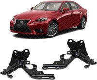 Set Of 2 Front Hood Hinge Steel Left Driver & Right Passenger Side Direct Replacement Compatible With 2006-2015 Lexus IS250 / IS350 LX1236127 LX1236126 5341053020 5342053020